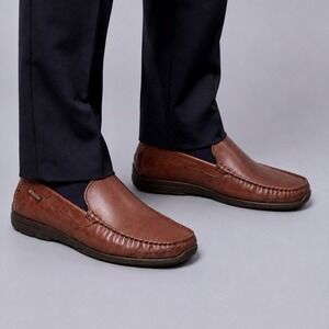 Mephisto Cool Air Brown Leather Slip On Loafers Mens US 10.5 EUR‎ 10 Portug